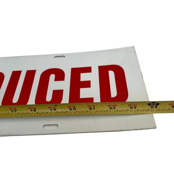 Vintage PRICE REDUCED Plastic Sign 24” Double-Sided - Picture 2 of 5